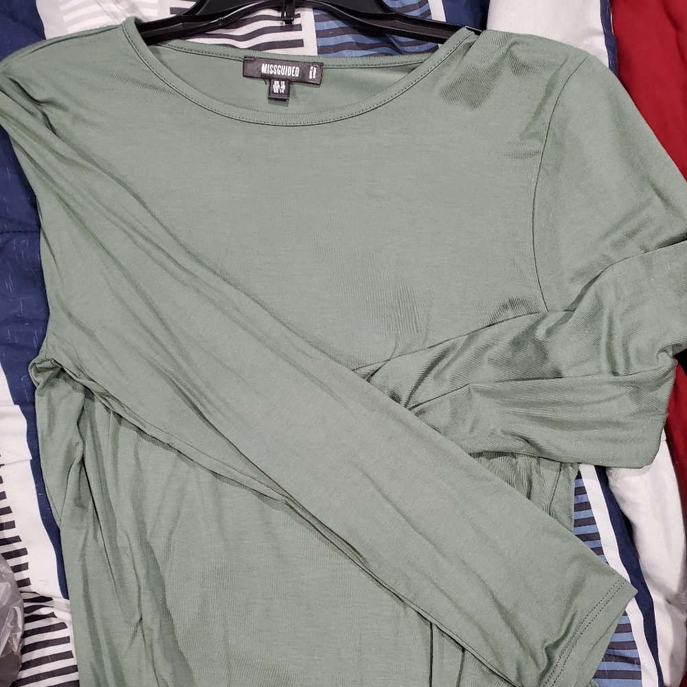 NWOT MISSGUIDED BODYSUIT SAGE